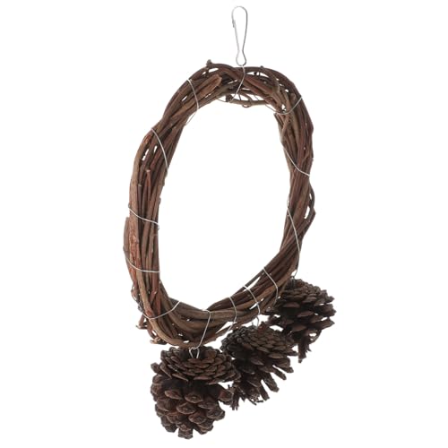 DECOMELODY Vogelspielzeug Papagei Schaukel aus Langlebigem Material Geflochtenes Kletterspielzeug für Wellensittiche und Sittiche Gesundheitsförderndes Kauspielzeug mit Standfunktion von DECOMELODY