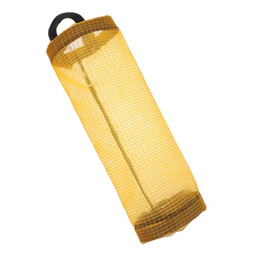 DECOMELODY Wandmontierter Kunststoffbeutelhalter Hängender Aufbewahrungsdispenser Wiederverwendbar Gelb Für Küche Bad Schrank Müllbeutel Organizer Kunststofftaschenspender von DECOMELODY