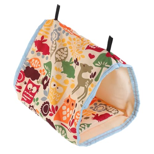 DECOMELODY Warmer Dicker Dreieck vogelhängehöhle Nistplatz für Papageien mit Kissen Geeignet für Kleine Käfige als Vogelschutz und Schlafplatz für Wellensittiche und Graupapageien von DECOMELODY