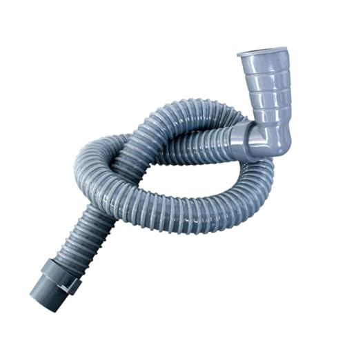 DECOMELODY Waschmaschinen Ablaufschlauch Flexibel Biegsam PVC Verlängerungsschlauch für Waschmaschinen und Geschirrspüler Drehbar Bleibt Offen bei Biegung Ersatz für Defekte Abflussschläuche von DECOMELODY