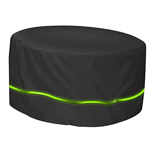 DECOMELODY Wasserdichte Gartentisch Abdeckung aus Oxford Stoff UV beständig Leichtes Robustes Outdoor Schutzcover für Runde Tische Wetterfest und Einfach zu Reinigen von DECOMELODY