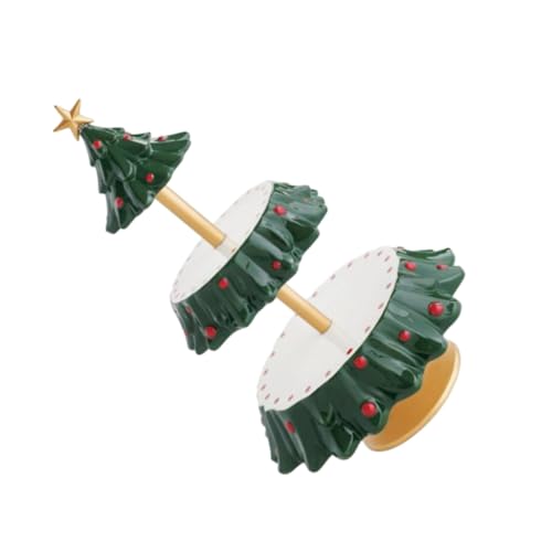 DECOMELODY Weihnachts Snackplatte aus Hochwertigem Resin Dekorativer Obst und Süßigkeitenständer in Weihnachtsbaumform Robust und Vielseitig als Festtags Dekorationsplatte Geeignet von DECOMELODY