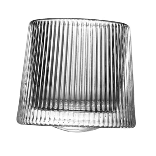 DECOMELODY Whiskeyglas Tumbler mit Vertikalen Linien Stabiles Geometrisches Cocktail Tasting glas Verarbeitet Hitzeisolierend für Bar und Zuhause Geeignet von DECOMELODY