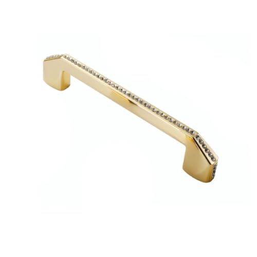 DECOMELODY Zinklegierung Möbelgriff mit Strass Verzierung Langlebiger Schrankgriff für Kleiderschränke Stabiler Türgriff für Kommoden und Schränke Eleganter Griffknopf für Wohnmöbel von DECOMELODY