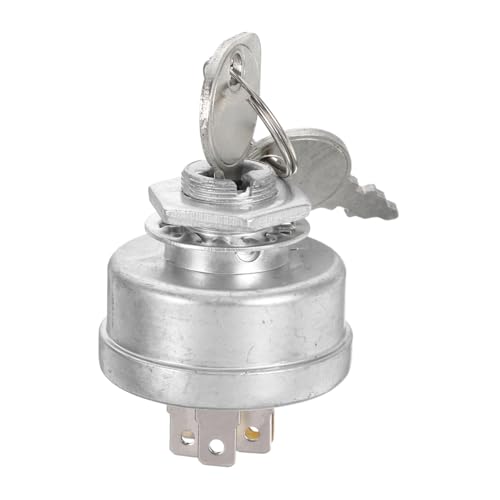 DECOMELODY Zündschalter Rasenmäher Ersatz Zündschloss mit Schlüssel Starter Schalter Robust Präzise Einfache Installation Kompatibel Modell für Fahrzeug von DECOMELODY