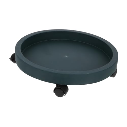 DECOMELODY rollender Pflanzgefäßboden Untersetzer für Pflanzgefäße auf Rädern Garten Tablett Blumentopfer Rollrolle für Pflanzen Wagen für Blumentöpfe pp Dark Green von DECOMELODY