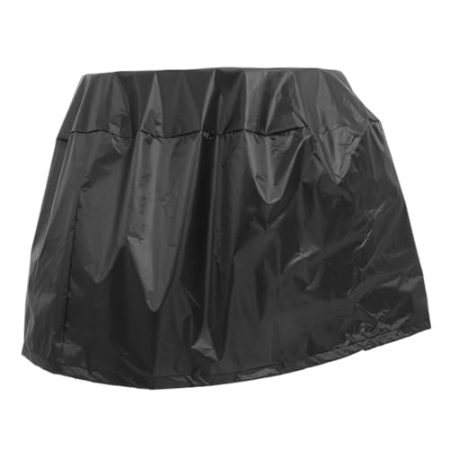 DECOMELODY wasserdichte Runde Grillabdeckung Strapazierfähiger BBQ Regenschutz für Outdoor Gasgrill und Feuerstelle Leicht Faltbar Robust Schmutzabweisend für Camping und Terrasse von DECOMELODY
