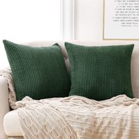 Deconovo Kissenbezug Kordsamt Kissenbezüge Zierkissenbezug Dekorative Kissenhüllen Weich für Sofa Couch Wohnzimmer Schlafzimmer, 2er Set, 45x45 cm, von DECONOVO