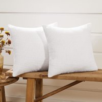 Deconovo - Kissenbezug Kordsamt Kissenbezüge Zierkissenbezug Dekorative Kissenhüllen Weich für Sofa Couch Wohnzimmer Schlafzimmer, 2er Set,50x50 cm, von DECONOVO