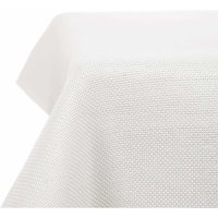 Deconovo - Tischdecke Leinenoptik Wasserabweisend, 1 Stück, 140x250 cm, Weiß - Weiß von DECONOVO