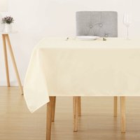 Deconovo - Tischdecke Wasserabweisend Tischwäsche Tischtücher, 1 Stück, 140x240 cm, Creme - Creme von DECONOVO