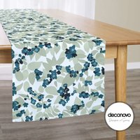 Deconovo - Tischläufer Tischdecke Dekoration Tischtuch Wasserabweisend Tischwäsche, 1 Stück, 30x180 cm, Dunkelgrün - Dunkelgrün von DECONOVO
