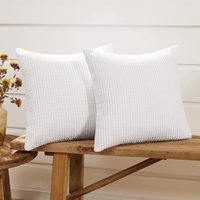 Deconovo - Kissenbezug Kordsamt Kissenbezüge Zierkissenbezug Dekorative Kissenhüllen Weich für Sofa Couch Wohnzimmer Schlafzimmer, 2er Set,40x40 cm, von DECONOVO