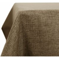 Deconovo - Tischdecke Leinenoptik Wasserabweisend, 1 Stück, 140x240 cm, Taupe - Taupe von DECONOVO