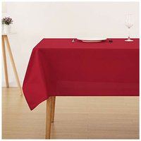 Deconovo - Tischdecke Wasserabweisend Tischwäsche Tischtücher, 1 Stück,130x160 cm, Rot - Rot von DECONOVO