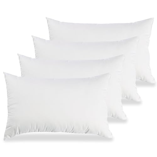 DECOPER ® Kissenfüllung waschbares Innenkissen Bezug aus 100% Baumwolle | Füllung aus Polyester | Kisseninlet als Dekokissen, Couchkissen, Sofa Kissen und Kopfkissen | 4 er Set | 30 x 50 cm von DECOPER