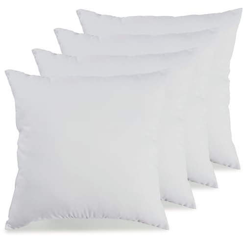 DECOPER ® Kissenfüllung waschbares Innenkissen Bezug aus 100% Baumwolle | Füllung aus Polyester | Kisseninlet als Dekokissen, Couchkissen, Sofa Kissen und Kopfkissen | 4 er Set | 50 x 50 cm von DECOPER