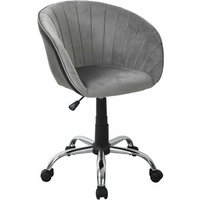 Decor Space - Moderner Schreibtischstuhl 'Oslo' aus grauem Samt mit Rollen von DECOR SPACE