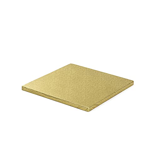 Decora 0931713 QUADRATISCHE TORTENPLATTE Gold cm 30X1,2 H von Decora