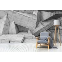 3D Wallpaper Grau Beton Grau Wandbekleidung Auf Vliesbasis Druck Extra Großes Wand Kunst Geschenk Poster von DECORANCEwallpaper