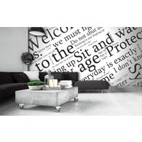 Tapete Zeitung Text Schwarz Weiß Wandeinband Auf Vliesbasis Druck Extra Groß Wand Kunst Dekorieren Geschenk Poster von DECORANCEwallpaper