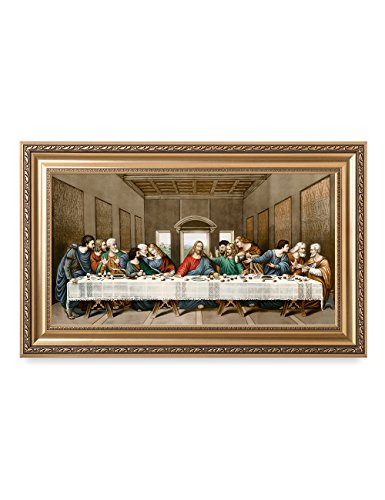 DECORARTS Leonardo da Vinci Klassische Kunstreproduktionen The Last Supper, Giclée-Druck & Museumsqualität, gerahmte Kunst für Wanddekoration, 76 x 40 cm, gerahmte Größe: 91 x 55 cm DECORARTS Leonardo da Vinci Klassische Kunstreproduktionen The Last Supper, Giclée-Druck & Museumsqualität, gerahmte Kunst für Wanddekoration, 76 x 40 cm, gerahmte Größe: 91 x 55 cm von DECORARTS