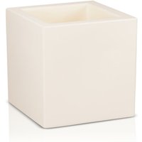 Pflanzkübel cubo 40 Kunststoff Blumenkübel, 40x40x40 cm (l/b/h), Farbe: weiß matt - weiß von DECORAS