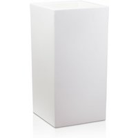 Decoras - Pflanzkübel torre 80 Kunststoff Blumenkübel, 40x40x80 cm (l/b/h), Farbe: weiß matt - weiß von DECORAS