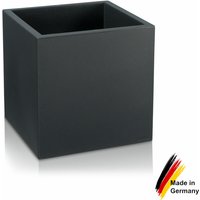 Pflanzkübel cubo 50 Kunststoff Blumenkübel, 50x50x50 cm (l/b/h), Farbe: anthrazit matt - anthrazit von DECORAS