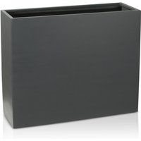 Decoras - Raumteiler divisor 70 Fiberglas Blumenkübel, 86x30x70 cm (l/b/h), Farbe: grau matt - grau von DECORAS