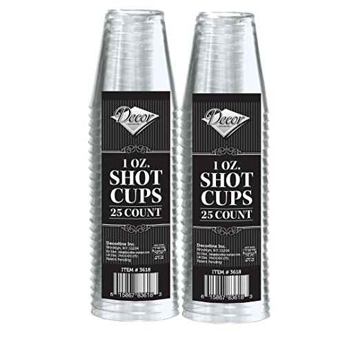 DECORLINE - Premium-Kunststoff Transparent Wiederverwendbar Schnapsgläser glasklar 30ml - 50 Stück. DECORLINE - Premium-Kunststoff Transparent Wiederverwendbar Schnapsgläser glasklar 30ml - 50 Stück. von DECORLINE