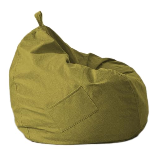 DECORN Bohnenbeutelstuhlabdeckung (kein Füllstoff) Waschbarer fauler Sofaabdeckung Superweich gefüllte Tierspeicher oder Speicherschaum Ersatz -Sitzbeutelabdeckung,Grün,110x120cm von DECORN