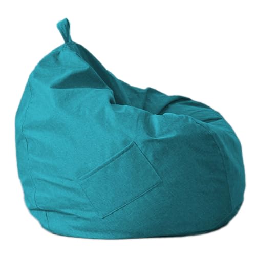 DECORN Bohnenbeutelstuhlabdeckung (kein Füllstoff) Waschbarer fauler Sofaabdeckung Superweich gefüllte Tierspeicher oder Speicherschaum Ersatz -Sitzbeutelabdeckung,Sky Blue,110x120cm von DECORN