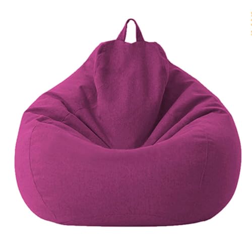 DECORN Bohnenbeutelstuhlabdeckung ohne Füllung - Ultra Weichbohnensack zum Organisieren von Plüschspielzeugen oder Speicherschaum Fauler Sofa für die Entspannung,Lila,80x90cm von DECORN