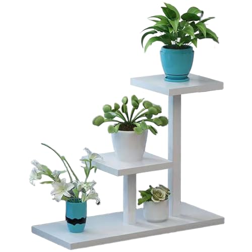DECORN Corner Plant Holders Quadratische Sukkulente Pflanze Stand Metall Tischplatte Fensterbank Pflanze Regal Niedlicher Pflanzenhalter Blumen Display Regal Rack,Weiß,Small von DECORN