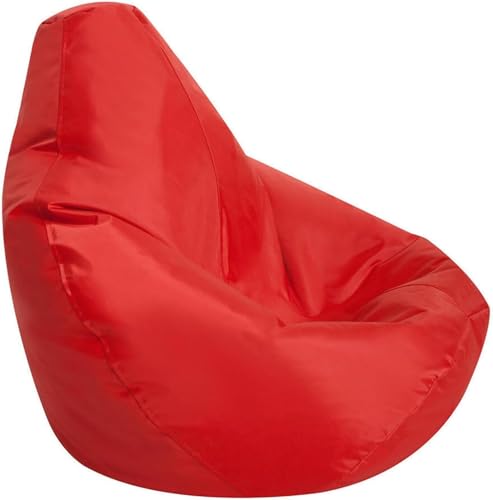 DECORN Lazy Bean Bag Chair Sofabezug (ohne Füllstoff) Stofftier-Aufbewahrungs-Sitzsackbezug Haustiere Hunde/Katzen Lazy Beds Waschbarer Sitzsackbezug aus Oxford-Stoff,Red-Medium von DECORN