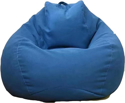 DECORN Sitzsackbezug (ohne Füllstoff) für Erwachsene, Stofftier-Aufbewahrungs-Sitzsack-Sofabezüge, Flauschiges und Gemütliches Sofa, Bequeme, Gemütliche Sitzsäcke,Blue-L von DECORN