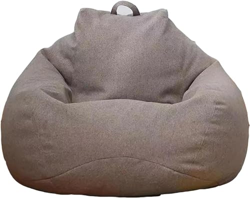 DECORN Sitzsackbezug (ohne Füllstoff) für Erwachsene, Stofftier-Aufbewahrungs-Sitzsack-Sofabezüge, Flauschiges und Gemütliches Sofa, Bequeme, Gemütliche Sitzsäcke,Brown-L von DECORN
