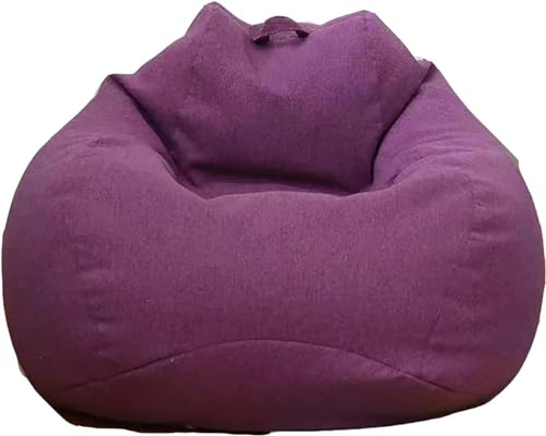 DECORN Sitzsackbezug (ohne Füllstoff) für Erwachsene, Stofftier-Aufbewahrungs-Sitzsack-Sofabezüge, Flauschiges und Gemütliches Sofa, Bequeme, Gemütliche Sitzsäcke,Purple-L von DECORN