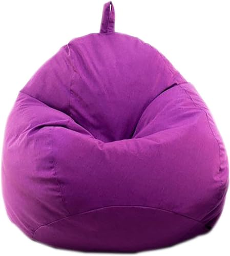 DECORN Stofftier-Aufbewahrungs-Sitzsack-Stuhlbezug (ohne Füllstoff) Stopfbarer Sitzsack aus Weichem Stoff mit Reißverschluss Zum Organisieren von Kinderplüschspielzeugen,Purple-L von DECORN