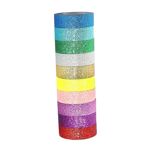 DECORNIJIA 1 Satz Diy Glitzer Klebeband Masking Tapes für Scrapbooking Geschenkverpackung und Bastelprojekte pro Selbstklebend Hochwertigem von DECORNIJIA