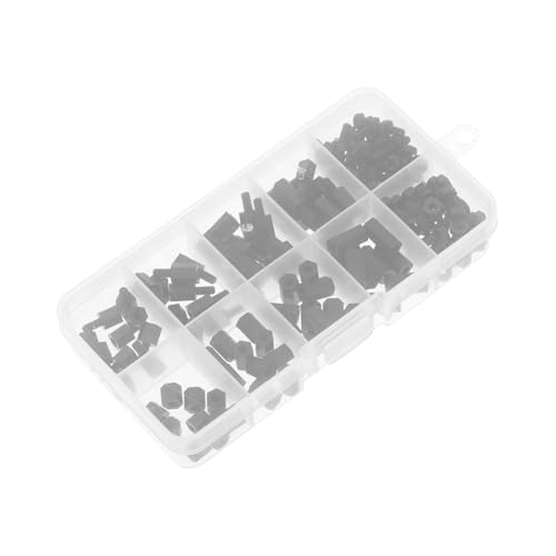 DECORNIJIA 1 Schachtel Teiliges Nylon Schrauben und Muttern mit Abstandshaltern Korrosionsbeständig Hitzebeständig Isolierend Vielseitig für Elektronik und Reparaturen Geeignet von DECORNIJIA