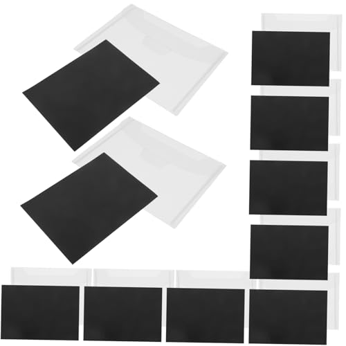 DECORNIJIA 10 Sätze Teiliges Magnetische Stanzform Aufbewahrungstaschen mit Gummimagnetblättern Transparentes Fenster für Schneidformen Stempel und Büro Dokumenten Organizer für Scrapbooking von DECORNIJIA