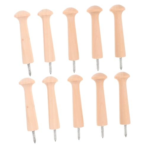 DECORNIJIA 10 Stück Holz Wandhaken Schraubbar Robust Unbehandelt DIY Holz Kleiderhaken Garderobenhaken Für Mäntel Hüte Handtücher Natürliches Finish Platzsparend Badezimmer Flur Organizer DECORNIJIA 10 Stück Holz Wandhaken Schraubbar Robust Unbehandelt DIY Holz Kleiderhaken Garderobenhaken Für Mäntel Hüte Handtücher Natürliches Finish Platzsparend Badezimmer Flur Organizer von DECORNIJIA