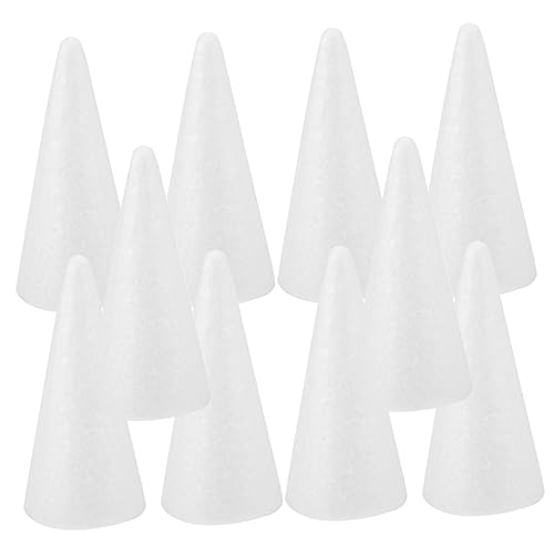 DECORNIJIA 10 Stück Schaumkegel für DIY Bastelprojekte Weiße Foam Cone für Weihnachtsbaum Dekoration und Kreative Handwerksideen DECORNIJIA 10 Stück Schaumkegel für DIY Bastelprojekte Weiße Foam Cone für Weihnachtsbaum Dekoration und Kreative Handwerksideen von DECORNIJIA