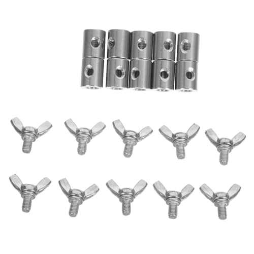 DECORNIJIA 10 Stück Stahlseilklemme Rostfreier Stahl Butterfly-klemme für Einfache Montage Geeignet für Klettern Zaunbau Industrie Vielseitige Befestigung von Einzel Doppeldrähten von DECORNIJIA