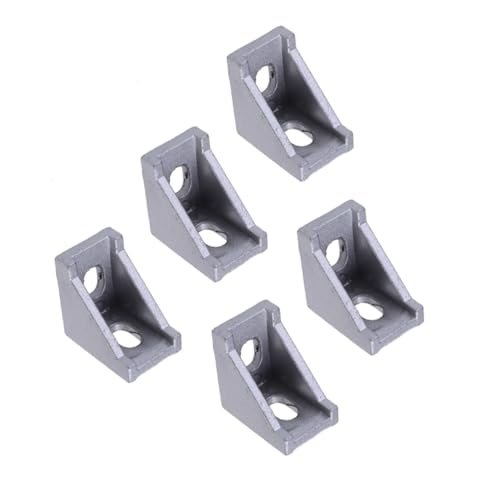 DECORNIJIA 10 Stück Teiliges Aluminium Eckverbinder Silberweißer Robuster Winkelverbinder aus Aluminiumlegierung Kompatibel Nutenprofilen Drucker Cnc Robotik von DECORNIJIA