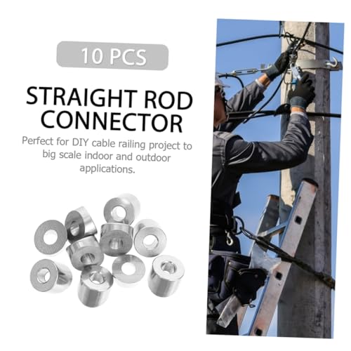 DECORNIJIA 10 Stück Teiliges Edelstahl Abgeschrägt Rostfrei für Spannseil handlauf Geeignet für Innen Außenbereich Kompatibel mit Gewinde endkappen und Treppengeländern von DECORNIJIA