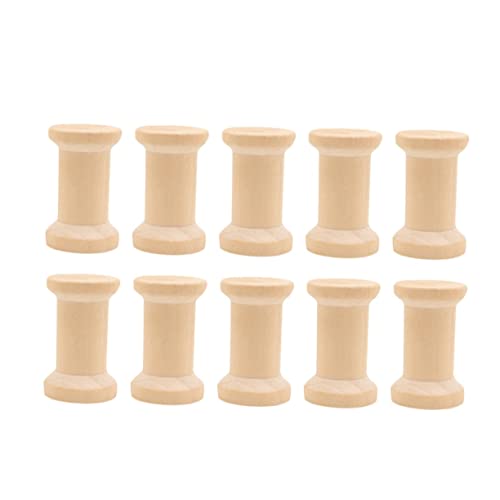 DECORNIJIA 10 Stück Teiliges Holzspulen Leere Fadenspulen Hochwertigem Holz für Handwerksprojekte zum Basteln Fädeln und Sortieren Unbehandelt zum Bemalen und Färben DECORNIJIA 10 Stück Teiliges Holzspulen Leere Fadenspulen Hochwertigem Holz für Handwerksprojekte zum Basteln Fädeln und Sortieren Unbehandelt zum Bemalen und Färben von DECORNIJIA