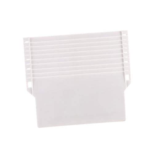 DECORNIJIA 10 Stück Teiliges PVC Beschwerungsplatten für Jalousien Weiße Kunststoff Bodenplatten Langlebige Lamellengewichte für Fensterrollos Geeignet für Wohn und Arbeitsräume von DECORNIJIA